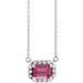 French-Set Halo-Style Necklace or Center