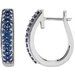 Accented U-Hoop Earrings
