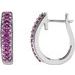Accented U-Hoop Earrings