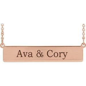 Be Posh® Engravable Bar Necklace