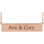 Be Posh® Engravable Bar Necklace