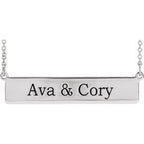 Be Posh® Engravable Bar Necklace