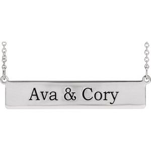 Be Posh® Engravable Bar Necklace