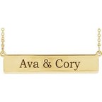 Be Posh® Engravable Bar Necklace