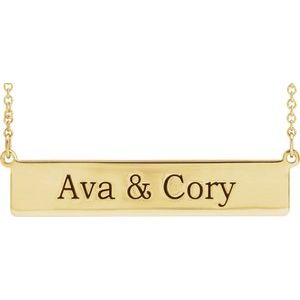 Be Posh® Engravable Bar Necklace