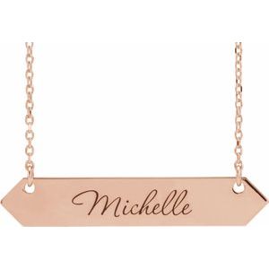 Engravable Geometric Necklace