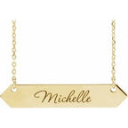 Engravable Geometric Necklace
