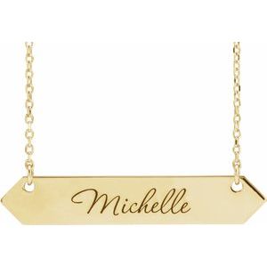 Engravable Geometric Necklace