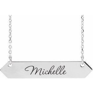 Engravable Geometric Necklace