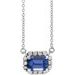 French-Set Halo-Style Necklace or Center