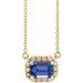 French-Set Halo-Style Necklace or Center