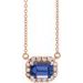 French-Set Halo-Style Necklace or Center