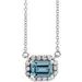 French-Set Halo-Style Necklace or Center