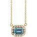 French-Set Halo-Style Necklace or Center