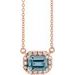 French-Set Halo-Style Necklace or Center