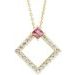 Accented Geometric Necklace or Pendant