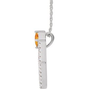 Accented Geometric Necklace or Pendant