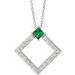 Accented Geometric Necklace or Pendant