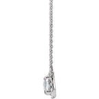 French-Set Halo-Style Necklace or Center
