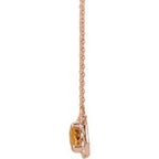 French-Set Halo-Style Necklace or Center