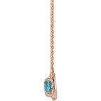 French-Set Halo-Style Necklace or Center