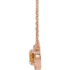 French-Set Halo-Style Necklace or Center
