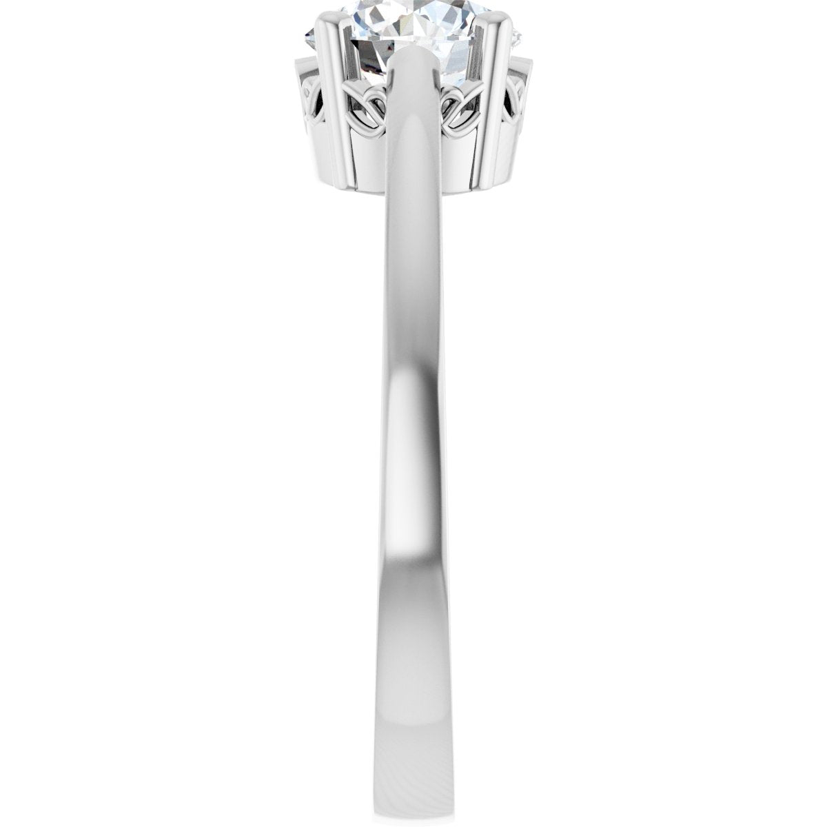 Solitaire Scroll Setting® Ring