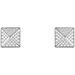 Granulated Pyramid Stud Earrings