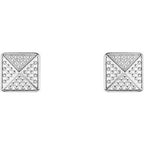 Granulated Pyramid Stud Earrings