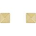 Granulated Pyramid Stud Earrings