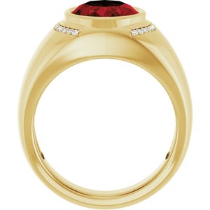 Accented Bezel-Set Ring