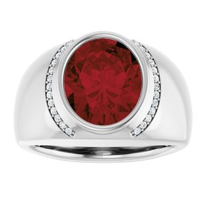 Accented Bezel-Set Ring