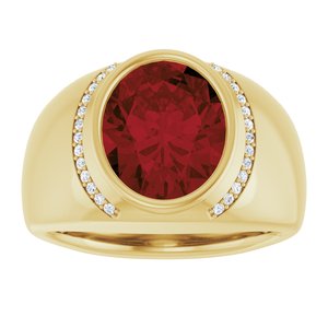 Accented Bezel-Set Ring