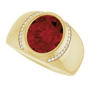 Accented Bezel-Set Ring