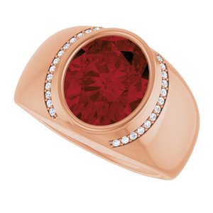 Accented Bezel-Set Ring