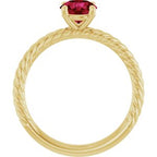 Rope Solitaire Ring