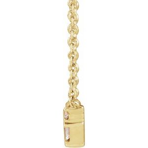Accented Baguette Bar Necklace or Center