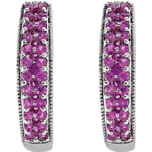 Accented U-Hoop Earrings