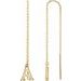 Single Initial Chain Earrings