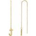 Single Initial Chain Earrings