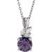 Accented Floral Necklace or Pendant