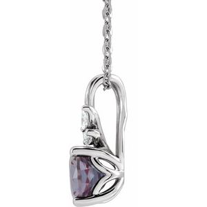 Accented Floral Necklace or Pendant