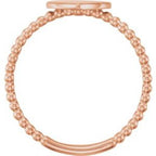 Be Posh® Engravable Beaded Signet Ring