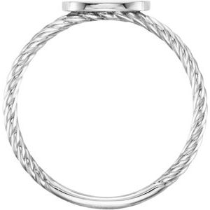 Be Posh® Engravable Rope Signet Ring