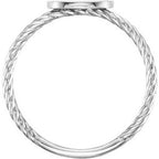Be Posh® Engravable Rope Signet Ring