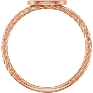 Be Posh® Engravable Rope Signet Ring