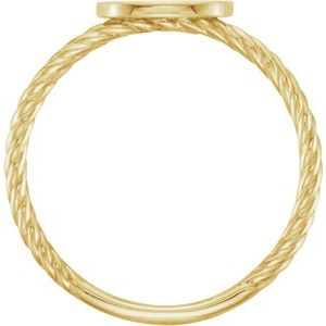 Be Posh® Engravable Rope Signet Ring