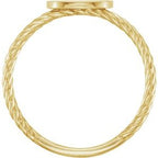 Be Posh® Engravable Rope Signet Ring