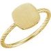 Be Posh® Engravable Rope Signet Ring