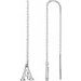 Single Initial Chain Earrings